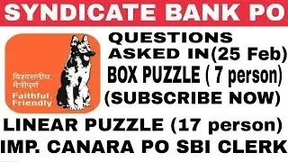QUESTIONS ASKED IN SYNDICATE BANK PO 2018