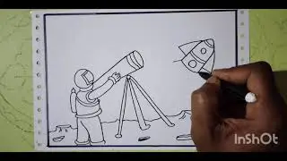 National Space day drawing // Competition drawing