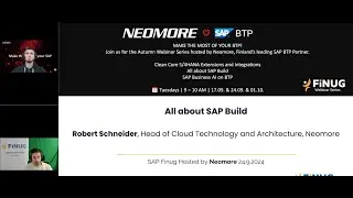 SAP Finug Hosted by Neomore 24.9.2024: All about SAP Build