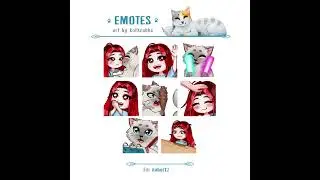 Cute animated emotes! TWITCH! Live2D Cubism #twitch #chibi  #live2d #emotes