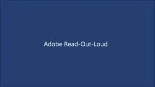 Adobe Read-Out-Loud