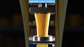 Hydraulic Press vs. Spaghetti Bundle 🍝 EXPLOSION! #Shorts