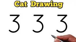 How to Make a Cat from Number 333 ✏️ | Turn 333 into a Cute Cat