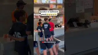Speaker in bathroom prank 😂 #shorts