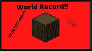 Minecraft Dark Oak Log Speedrun World Record (07:20)