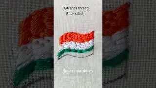 Easy and beautiful Indian flag embroidery