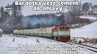 Bardotka veze cement do Jihlavy , 10 a 11.1.2026 , Hattrick transport , Zamračená veze Rajky