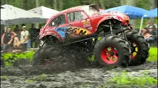 MONSTER VOLKSWAGEN BUG and CHEVY TRUCK RIP UP THE MUD BOG