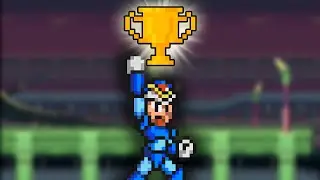 Megaman X finalizando o game só na X Buster