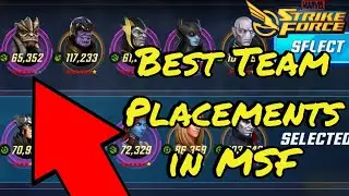 Best Placement for Teams in MSF- Marvel Strike Force
