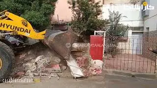 حملة جديدة لتحرير الملك العمومي بالحي الحسني استهدفت عدد من الحدائق المنزلية