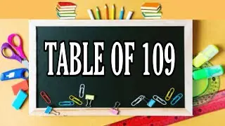 How to Learn the TABLE OF 109 | Easy Tricks Of Maths| Karamjit Study Centre