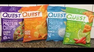 Quest Protein Chips: Loaded Taco, Nacho Cheese, Ranch & Chili Lime Review