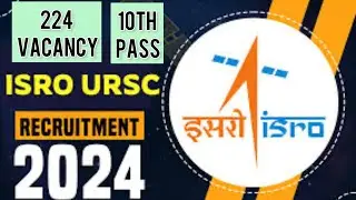ISRO URSC recruitment 2024 | ISRO Vacancy 2024 | #isrojobs #10thpassgovtjob
