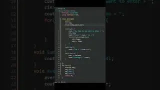 c++ program to find sum and average of n numbers using class @PWOShivam  #shorts