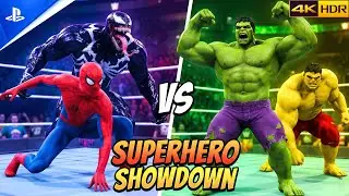 Человек-паук и Веном против Халка и Жёлтого Халка | Командный матч &mdash; WWE 2K25