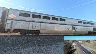🦅 Amtrak Texas Eagle Dual-Angle Action! Cleburne, TX (Drone & Anamorphic 4K)