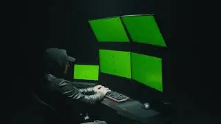Man | Hacker | Green Screen | Computer | Free Stock Video Footage 4K [ No Copyright ]