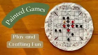 Play and Crafting - Painting Fabric to Create Board Games - Paint the Medieval Game of Brandubh