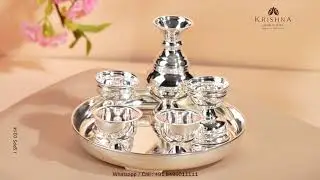 Exquisite Silver Pooja Set Crafted with 92.5% Pure Silver | Krishna House Of Silver
