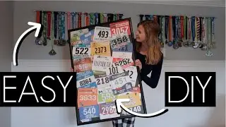 HALF MARATHON RUNNER'S BIB & MEDAL DISPLAY // EASY DIY // 50 STATES 50 HALF MARATHONS