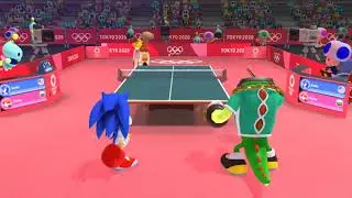 Mario & Sonic at the Tokyo 2020 Olympic Games - Table Tennis Doubles #38 (Team Sonic)