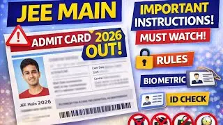 JEE Main Admit Card 2026 OUT 🚨 Download NOW | Exam Date, City & Instructions