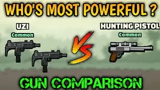 dual uzi vs single hunting pistol in mini militia