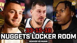 Christian Braun & Peyton Watson on Jokic's CRAZY 33-15-16 Game in WIN vs Heat