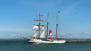 Парусное судно Loth Lorie в Warnow H&ouml;he Warnem&uuml;nde / Ostmole / Hohe D&uuml;ne 11.8.2024...