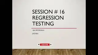 SESSION 16 Regression Testing Manual Testing Tutorial IN Hindi