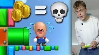 SI PILLO UNA MONEDA PIERDO en new super mario bros. U [reto imposible]