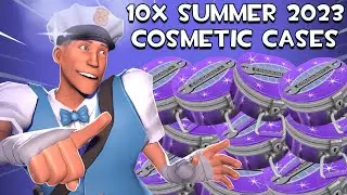 [TF2] Unboxing 10 NEW Summer 2023 Cosmetic Cases (INSANE PULL!) | Team Fortress 2 Summer 2023 Update