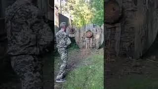Волновое безоборотное метание ножей СКАНФ Nо-spin knife throwing SKANF #сканф #skanf