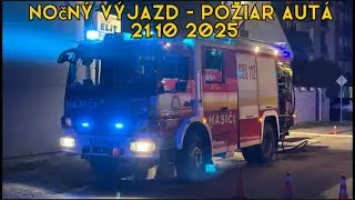 🔥 NOČNÝ VÝJAZD - Požiar autá | HaZZ Šamorín , OR HaZZ Dunajská streda , DHZ Šamorín a Mliečno🚒🚨