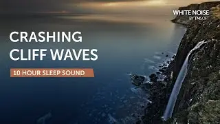 Crashing Cliff Waves Sleep Sound - 10 Hours - Black Screen