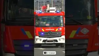 Eerste Autopomp Brandweer Gent Centrum met AIRHORN naar interventie! #brandweer #firefighter #shorts