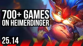 HEIMERDINGER vs FIORA (TOP) | 700+ games | EUW Challenger | 25.14