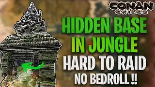 The Best Hidden Base In Jungle No Bedroll Access , Hard To Raid - Conan Exiles Building Tutorial