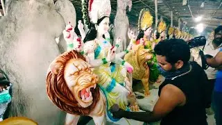 Durga idol Making 2020 | Durga idol Making Process | Durga idol Painting 2020 | Rahul Kalakar 2020