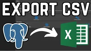 How to Export PostgreSQL Table data to CSV / Excel File
