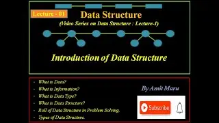 Introduction of Data Structure | What is Data Structure | Difference between data and Information