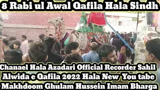 8 Rabi ul Awal Qafila 2022 23  At Makhdoom Ghulaam Hussein Imam Bharga  Hala Azadari Official