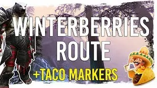 Guild Wars 2 - Bitterfrost Frontier - Fresh Winterberries Route with Custom TacO Markers