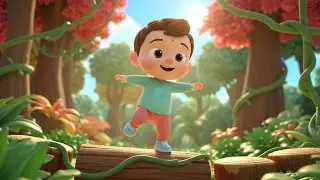 Ollie’s Jungle Jump – Balance & Move Fun 🐒🌿 | Kids Action & Learning Song