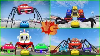ULTIMATE CAR BATTLE! 🚗🔥 McQueen Eater vs Mega Monster Trucks | GTA 5 FIGHT