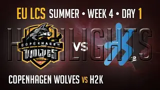 Copenhagen Wolves vs H2K HIGHLIGHTS | Week 4 EU LCS Summer Split 2015 S5 | CW vs H2K W4