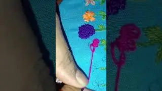 flower embroidery tutorial #shorts #viral #embroidery