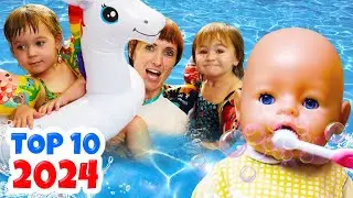 Bianca e a Boneca Baby Born Emily: Rotina da Manhã e Diversão na Piscina!