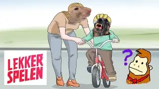 Lekker Spelen - Timon Balanceert op een Fiets